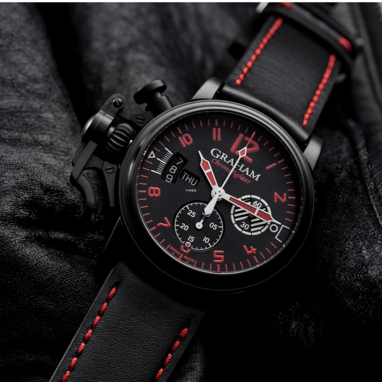 Graham,Chronofighter 44mm,44mm,Diamond-Like Carbon,Black,Automatic,Chronograph,Date,Day,2CVAB,2CVAB.B41A