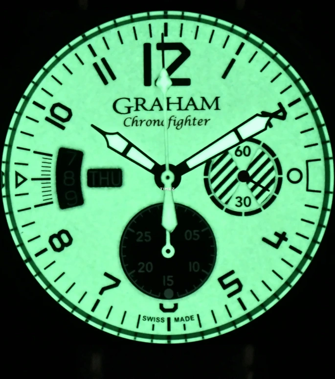 Graham,Chronofighter 44mm,44mm,Diamond-Like Carbon,White,Automatic,Chronograph,Date,Day,2CVAB,2CVAB.W03A