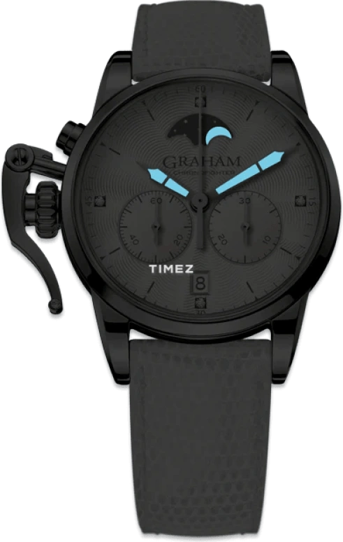 Graham,Chronofighter 36mm,36mm,Stainless Steel,Silver White,Quartz,Chronograph,Moonphase,Day,2CXMS,2CXMS.S06A