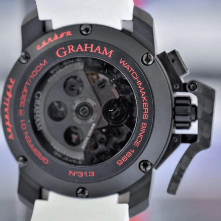 Graham,Chronofighter 47mm,47mm,Carbon,Black,Skeleton,Automatic,Chronograph,Sapphire,Crystal Glass,2CCBK,2CCBK.B25A
