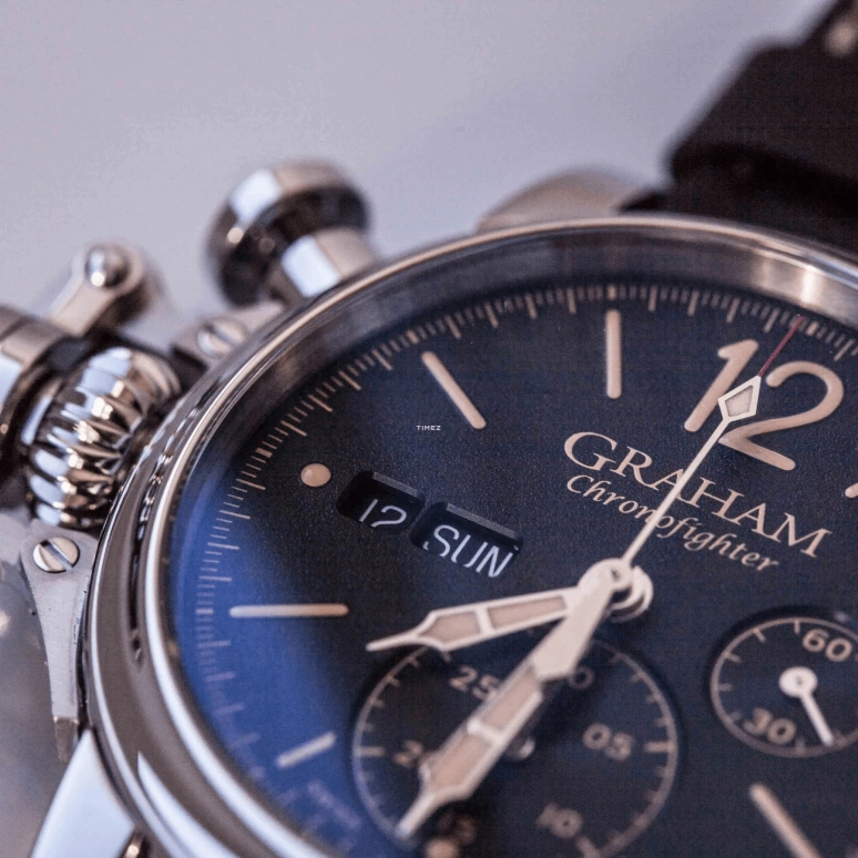 Graham,Chronofighter 44mm,44mm,Stainless Steel,Black,Automatic,Chronograph,Date,Day,2CVAS,2CVAS.B01A
