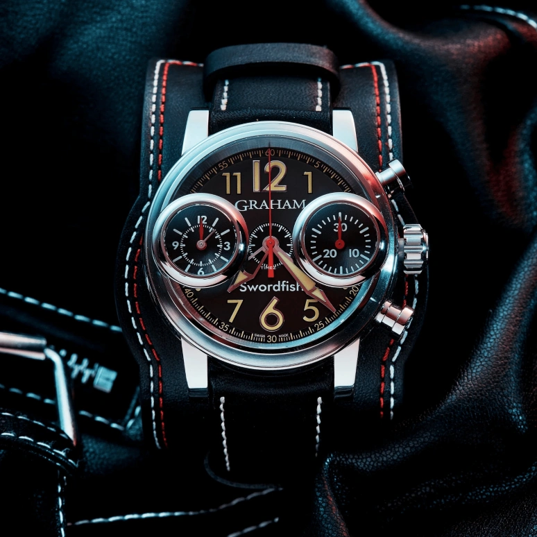 Graham,Swordfish 46mm,46mm,Stainless Steel,Grey,Automatic,Chronograph,Sapphire,Crystal Glass,2SXAS,2SXAS.B06A