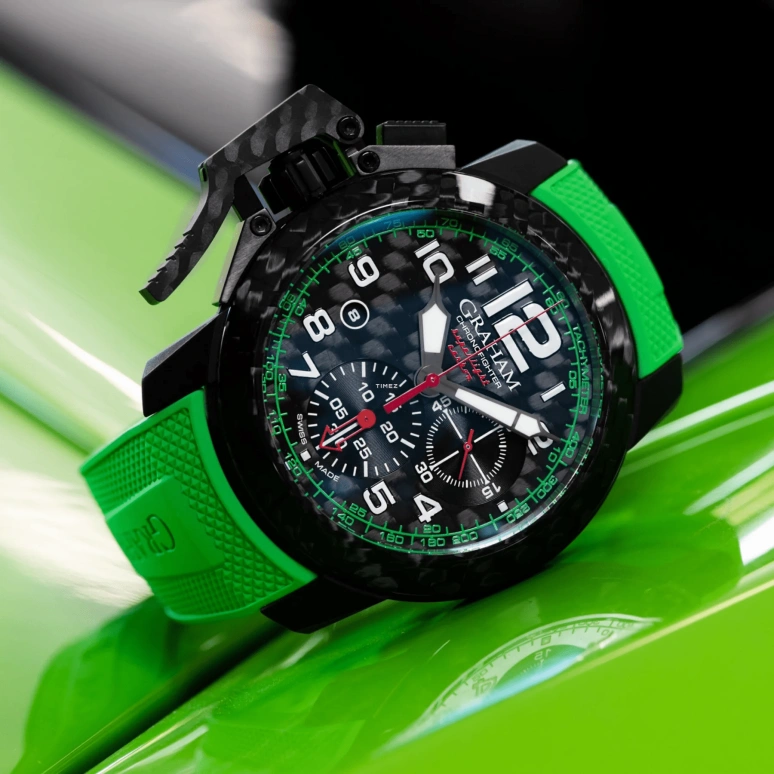 Graham,Chronofighter 47mm,47mm,Carbon,Black,Automatic,Chronograph,Day,2CCBK,2CCBK.G06A