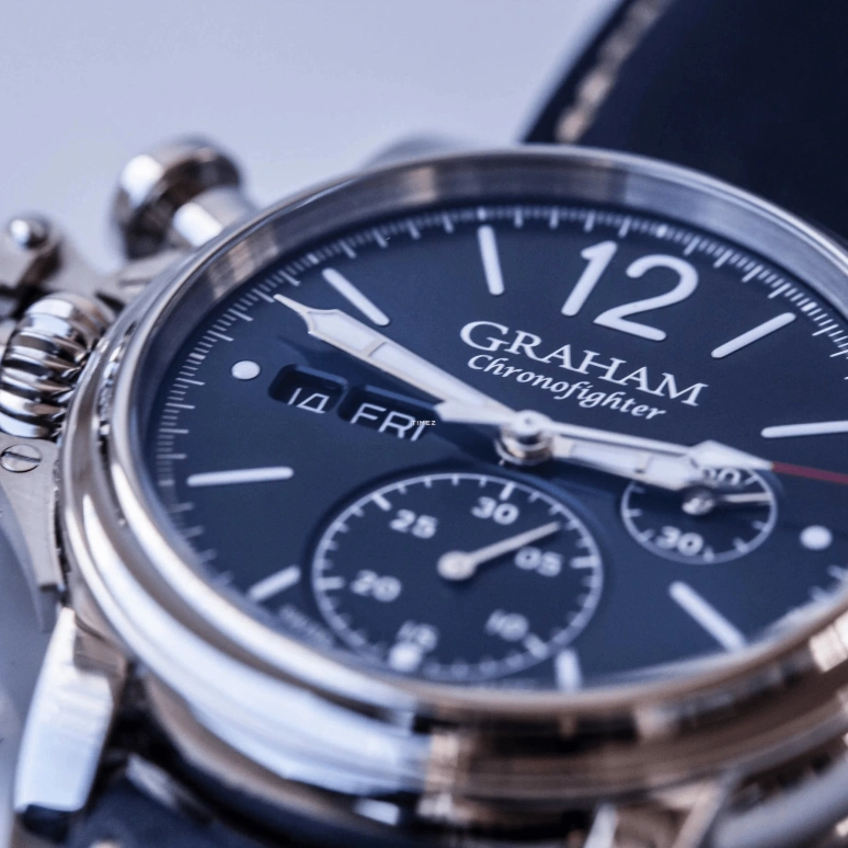 Graham,Chronofighter 44mm,44mm,Stainless Steel,Black,Automatic,Chronograph,Date,Day,2CVAS,2CVAS.B02A