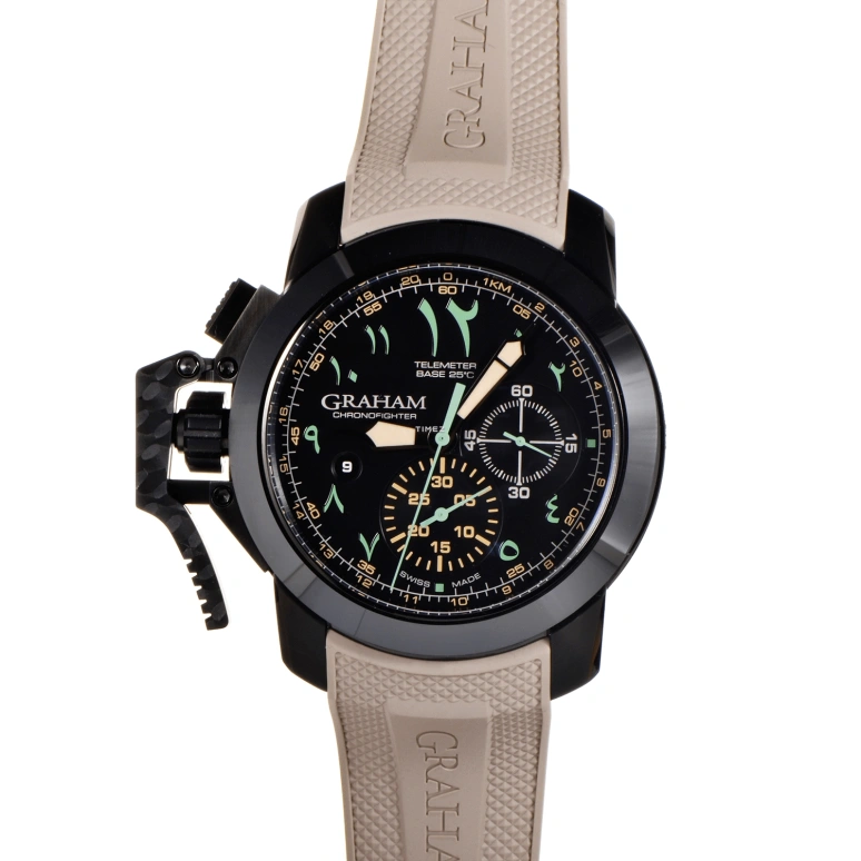 Graham,Chronofighter 47mm,47mm,Ceramic,Carbon,Stainless Steel,Black,Automatic,Chronograph,Day,2CCAU,2CCAU.B12A.K93N