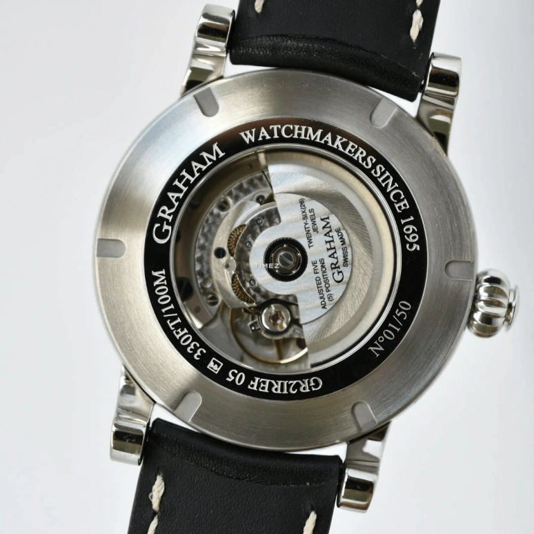 Graham,Fortress 44mm,44mm,Stainless Steel,Black,Red,Automatic,World Time,Sapphire,Crystal Glass,2FOBC,2FOBC.R01A