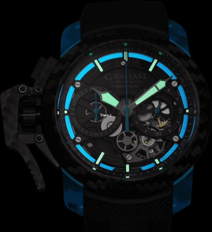 Graham,Chronofighter 47mm,47mm,Carbon,Black,Skeleton,Automatic,Chronograph,Sapphire,Crystal Glass,2CCCK,2CCCK.U01A