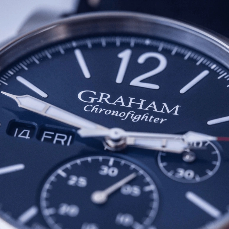 Graham,Chronofighter 44mm,44mm,Stainless Steel,Black,Automatic,Chronograph,Date,Day,2CVAS,2CVAS.B02A