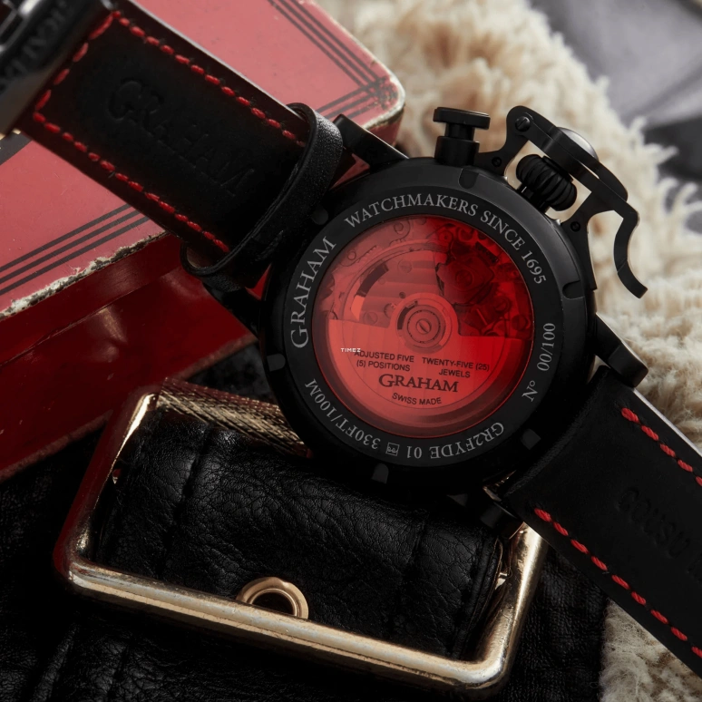 Graham,Chronofighter 44mm,44mm,Diamond-Like Carbon,Black,Automatic,Chronograph,Date,Day,2CVAB,2CVAB.B41A