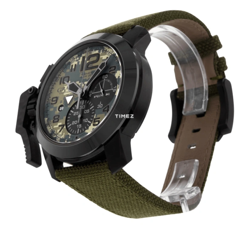 Graham,Chronofighter 47mm,47mm,Ceramic,Carbon,Stainless Steel,Green,Automatic,Chronograph,Day,2CCAU,2CCAU.G02A