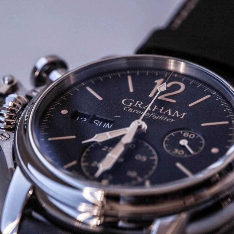 Graham,Chronofighter 44mm,44mm,Stainless Steel,Black,Automatic,Chronograph,Date,Day,2CVAS,2CVAS.B01A