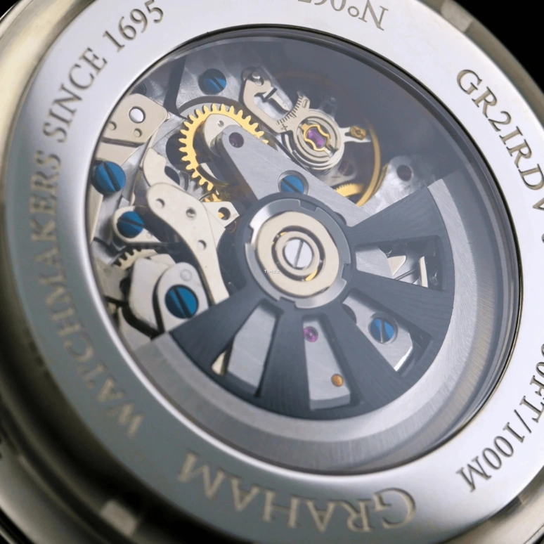 Graham,Fortress 47mm,47mm,Stainless Steel,Blue,Automatic,Chronograph,Day,2FOAS,2FOAS.U01A-2