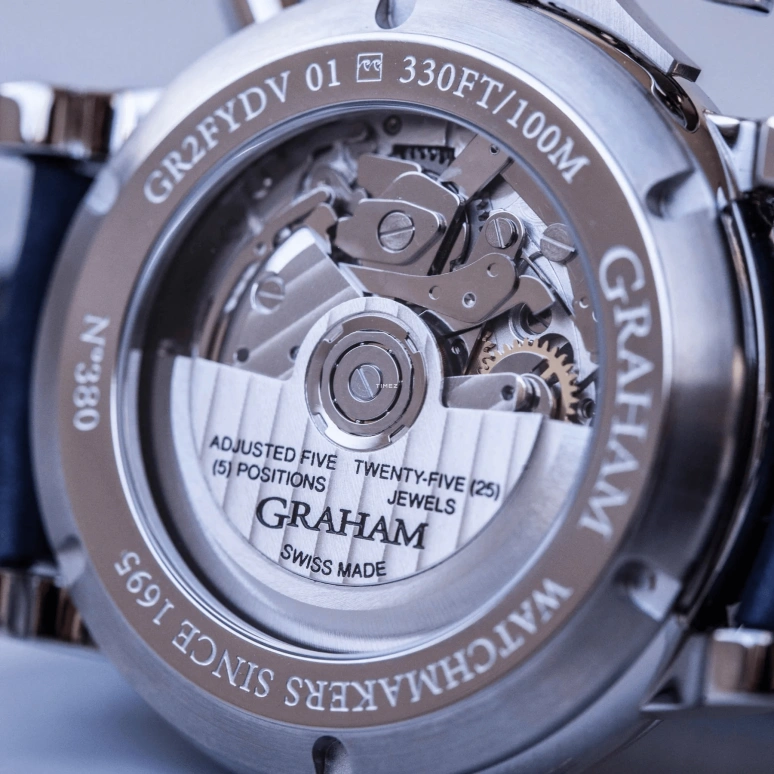 Graham,Chronofighter 44mm,44mm,Stainless Steel,Black,Automatic,Chronograph,Date,Day,2CVAS,2CVAS.B31A