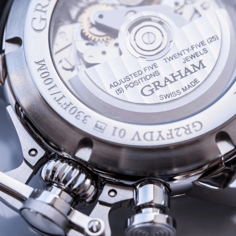 Graham,Chronofighter 44mm,44mm,Stainless Steel,Black,Automatic,Chronograph,Date,Day,2CVAS,2CVAS.B31A