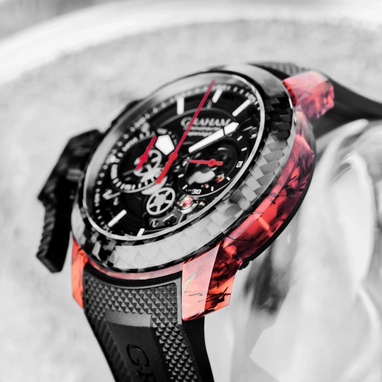 Graham,Chronofighter 47mm,47mm,Carbon,Black,Automatic,Chronograph,Sapphire,Crystal Glass,2CCCK,2CCCK.B41A