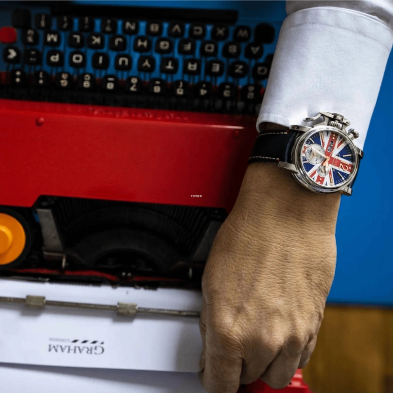 Graham,Chronofighter 44mm,44mm,Stainless Steel,Multi-Color,Automatic,Chronograph,Date,Day,2CVAS,2CVAS.U12A