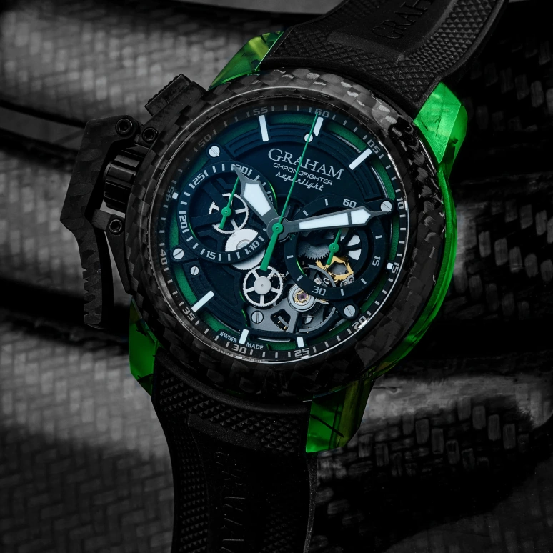 Graham,Chronofighter 47mm,47mm,Carbon,Black,Automatic,Chronograph,Sapphire,Crystal Glass,2CCCK,2CCCK.G01A
