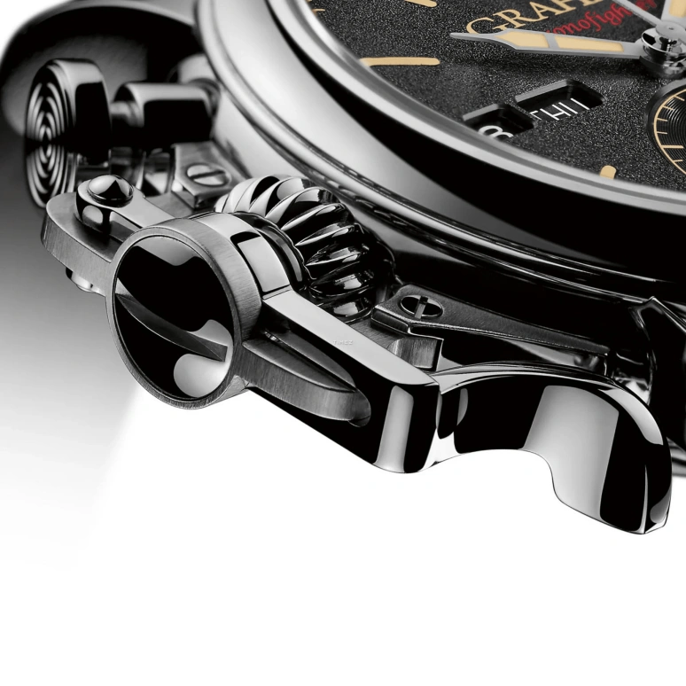 Graham,Chronofighter 44mm,44mm,Stainless Steel,Black,Automatic,Chronograph,Date,Day,2CVAS,2CVAS.B03A