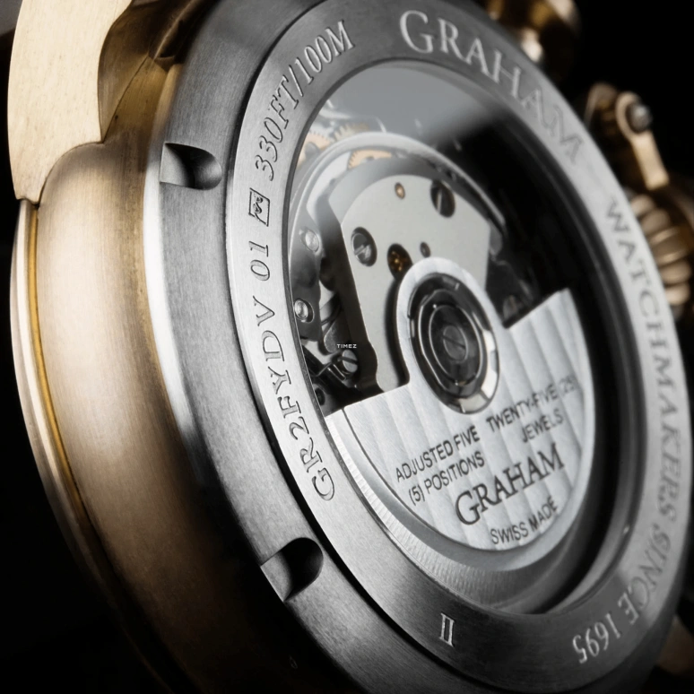 Graham,Chronofighter 44mm,44mm,Bronze,Green,Automatic,Chronograph,Date,Day,2CVAK,2CVAK.G02A