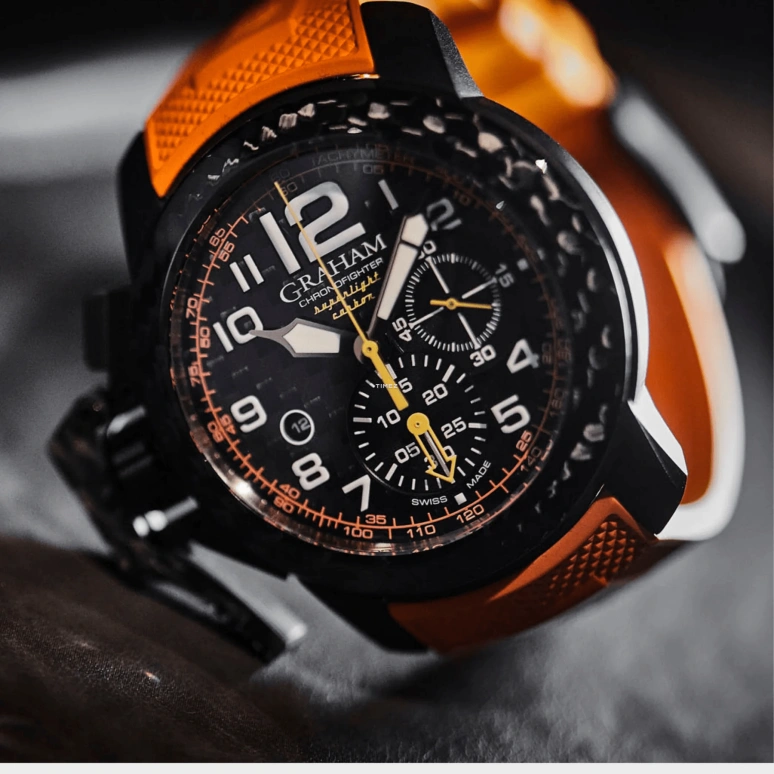 Graham,Chronofighter 47mm,47mm,Carbon,Black,Automatic,Chronograph,Day,2CCBK,2CCBK.O01A