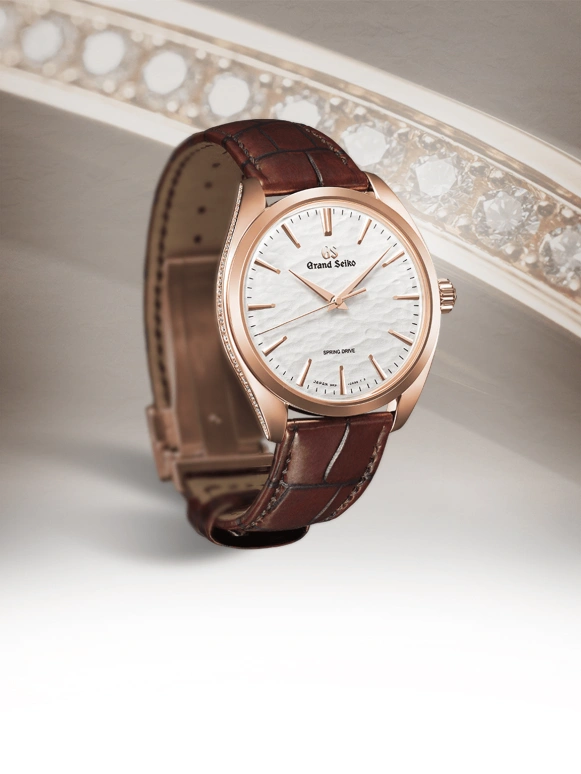 Grand Seiko,Elegance 38.50mm,38.50mm,Rose Gold,White,In-house Caliber,Sapphire,Crystal Glass,SBGY008