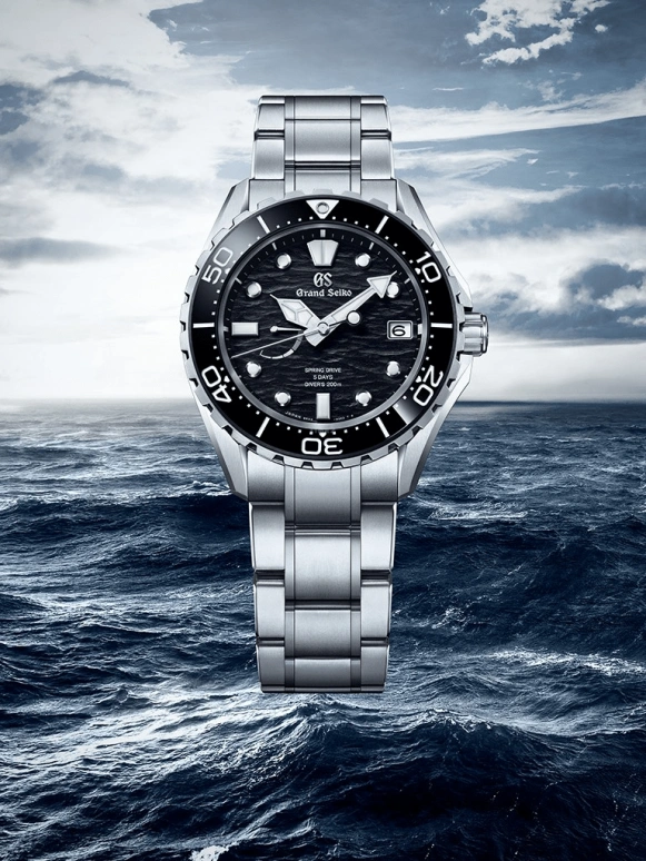 Grand Seiko,Evolution 9 43.80mm,43.80mm,Titanium,Black,Spring Drive,Day,Power Reserve Indicator,SLGA015G