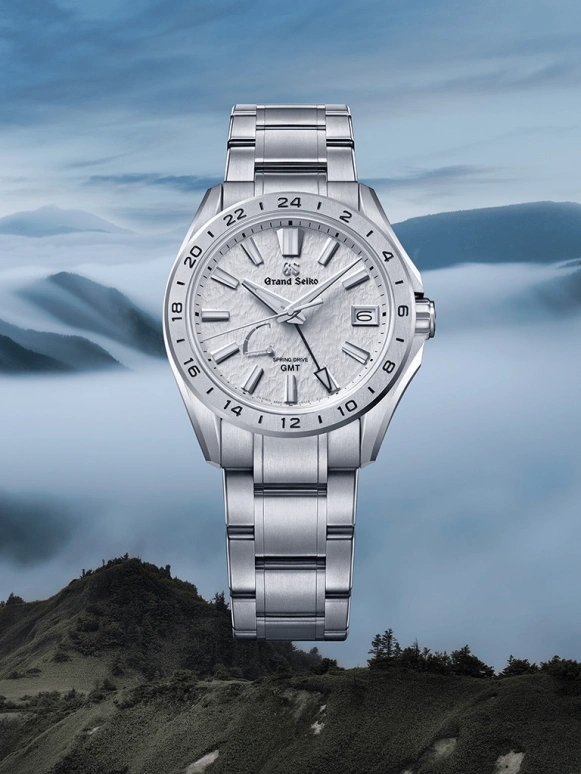 Grand Seiko,Evolution 9 41mm,41mm,Titanium,Cream,Spring Drive,Day,Power Reserve Indicator,Dule Time,SBGE285G