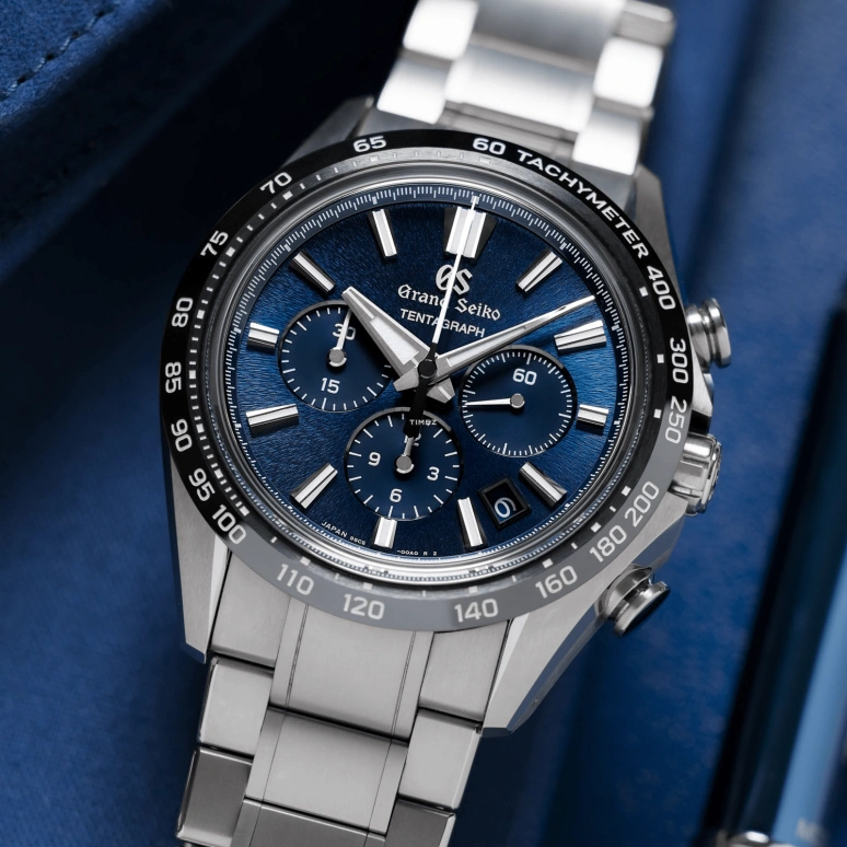 Grand Seiko,Evolution 9 43.20mm,43.20mm,Titanium,Dark Blue,Automatic,Chronograph,Day,Anti-magnetic,SLGC001G