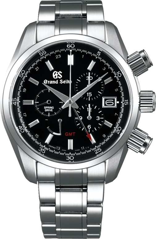 Grand Seiko,Spring Drive 43.50mm,43.50mm,Stainless Steel,Black,Spring Drive,Chronograph,Day,Power Reserve Indicator,Dule Time,72hours,In-house Caliber,SBGC203G