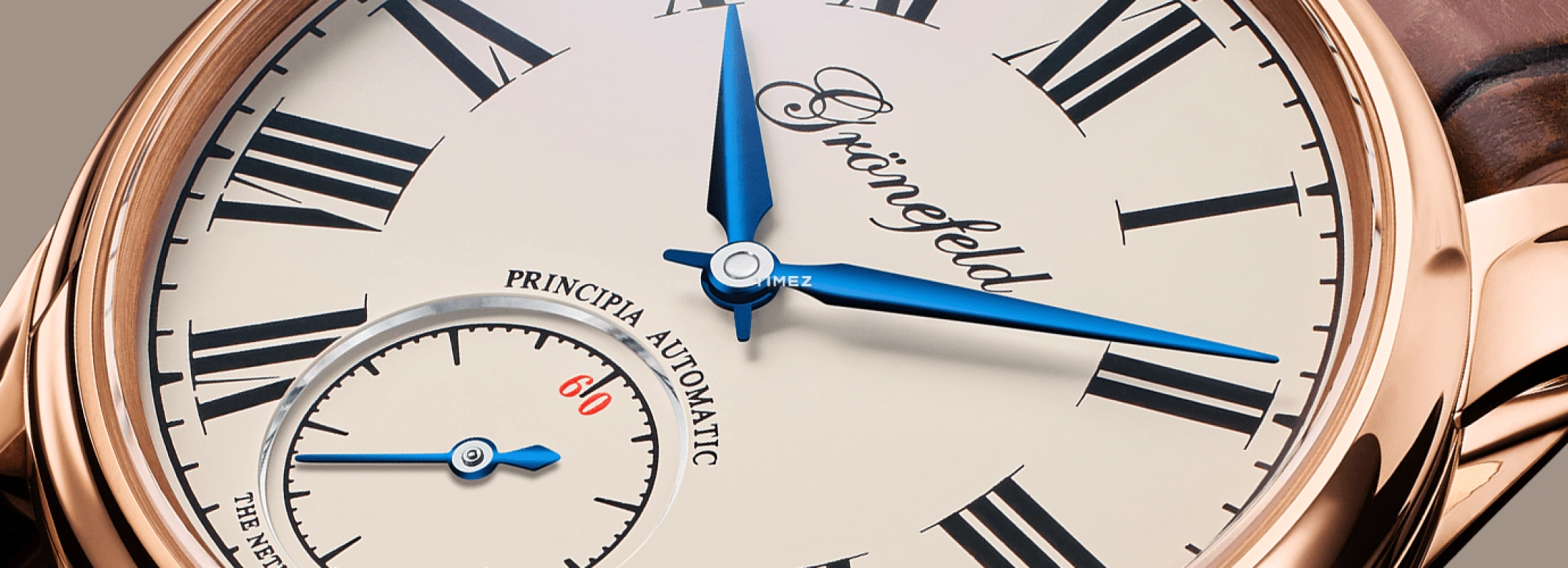Grönefeld,1941 Principia 39.50mm,39.50mm,Red Gold,Cream white,Automatic,56hours,In-house Caliber,1941 Principia Automatic Cream Lacquer Dial RG