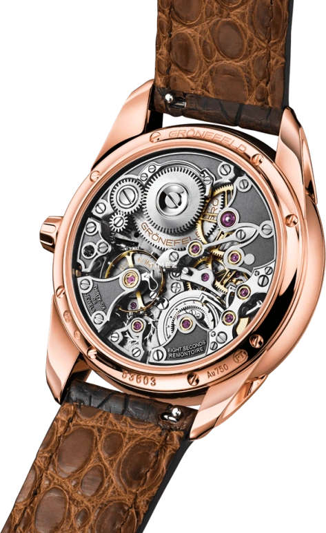 Grönefeld,1941 Remontoire 39.50mm,39.50mm,Red Gold,Antique Silver,Handwound,Constant Force Mechanism,35hours,1941 Remontoire Constant Force Rhodium Dial RG