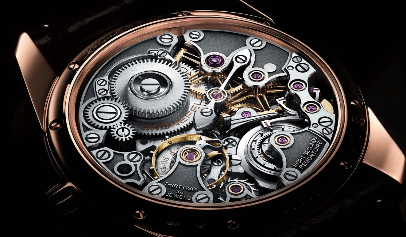 Grönefeld,1941 Remontoire 39.50mm,39.50mm,Red Gold,Antique Silver,Handwound,Constant Force Mechanism,35hours,1941 Remontoire Constant Force Rhodium Dial RG