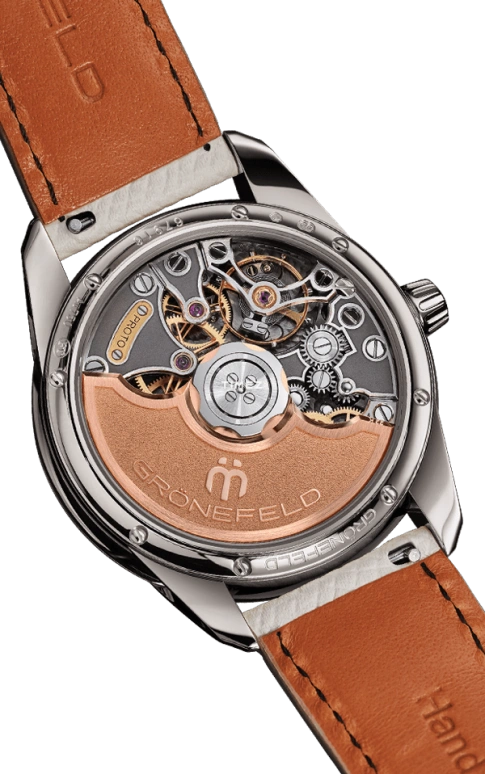 Grönefeld,1941 Principia 39.50mm,39.50mm,White Gold,Stone Green,Automatic,56hours,In-house Caliber,1941 Principia Automatic Turquoise Dial WG
