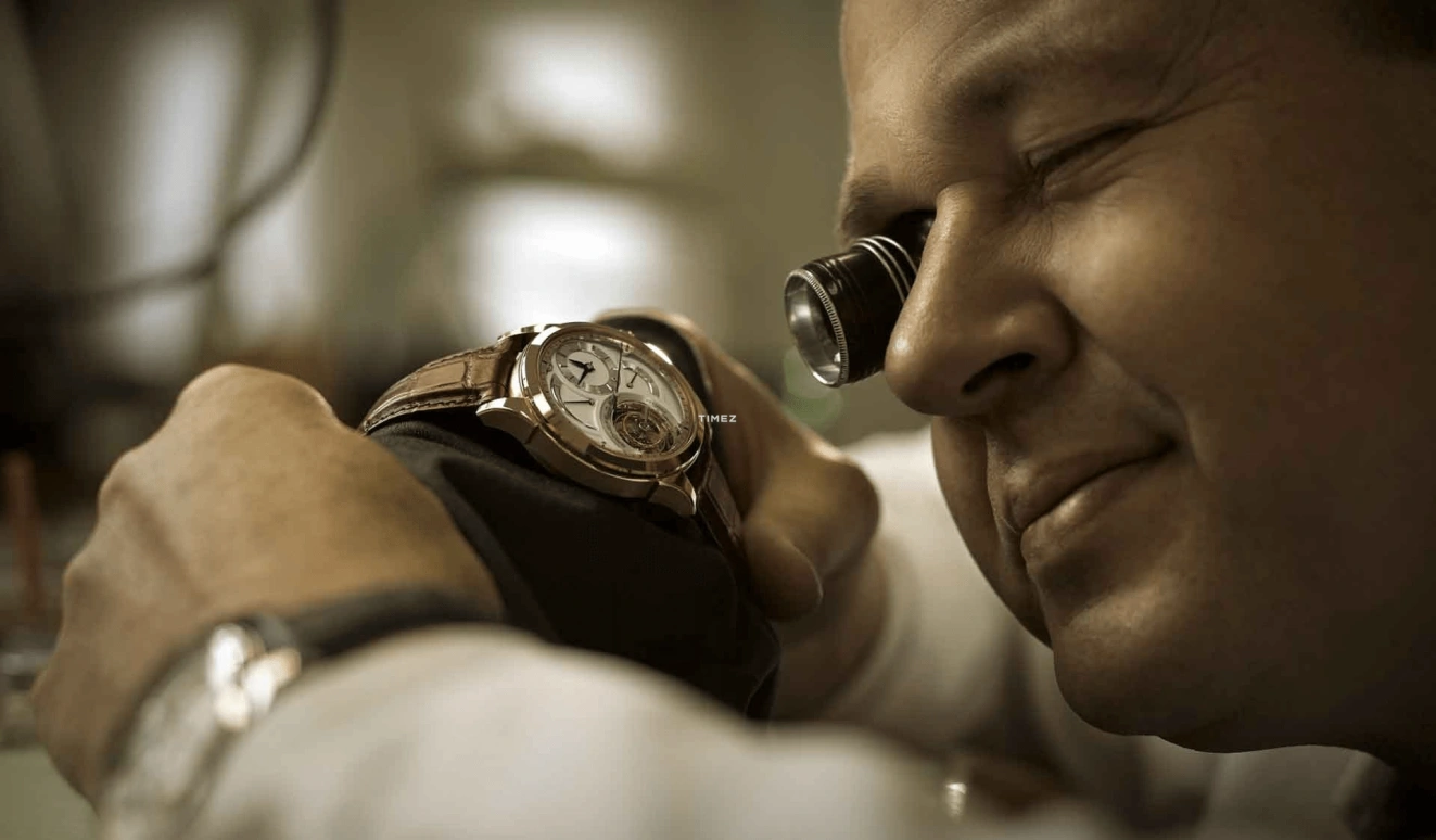 Grönefeld,Parallax Tourbillon 43mm,43mm,Platinum,Salmon,Silver,Handwound,Power Reserve Indicator,Tourbillon,Function Selector,Parallax tourbillon PT