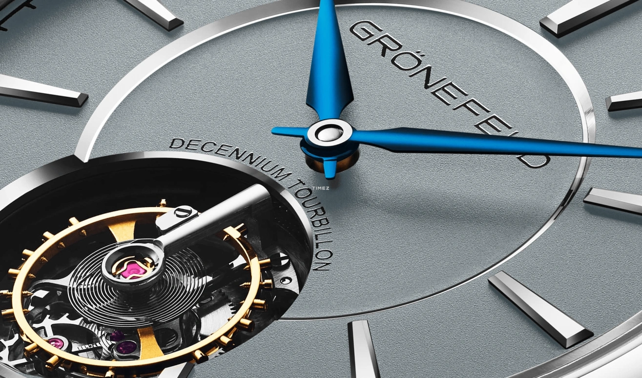 Grönefeld,Decennium Tourbillon 39.50mm,39.50mm,Platinum,Grey,Automatic,Tourbillon,56hours,1941 Decennium Automatic Tourbillon