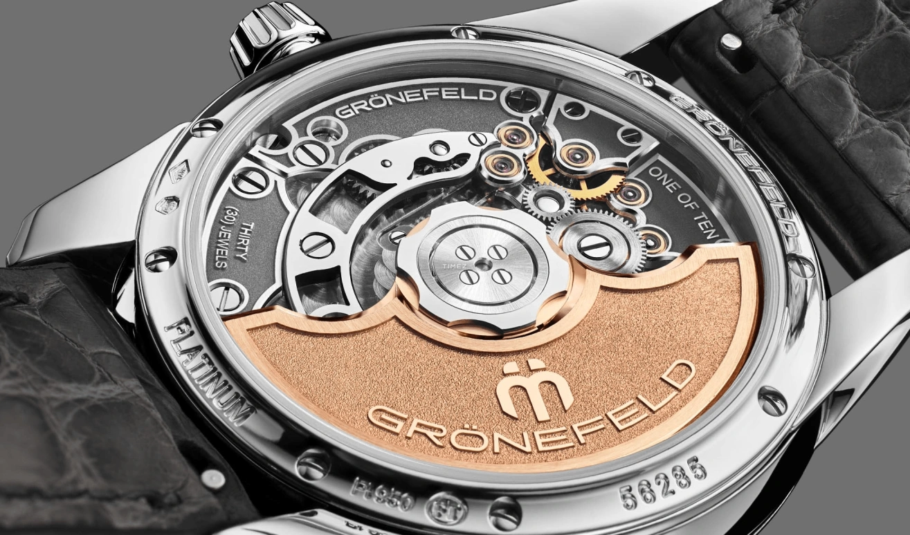 Grönefeld,Decennium Tourbillon 39.50mm,39.50mm,Platinum,Grey,Automatic,Tourbillon,56hours,1941 Decennium Automatic Tourbillon