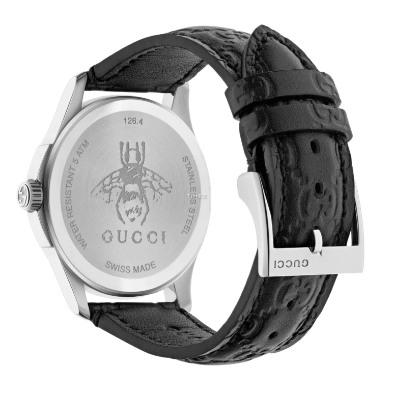 GUCCI,G-Timeless 38mm,38mm,Stainless Steel,Black,Quartz,Hardlex,Round,YA1264031