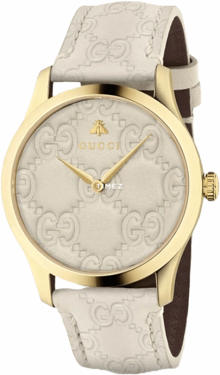 GUCCI,G-Timeless 38mm,38mm,Stainless Steel,White,Sapphire,Crystal Glass,Closed,YA1264033A