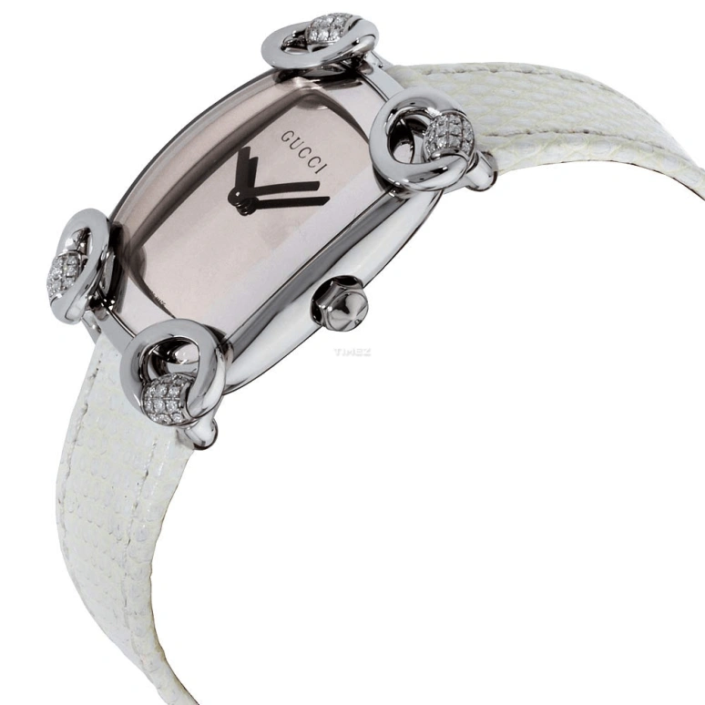 GUCCI,Horsebit 28x33mm,28x33mm,Stainless Steel,Silver,Quartz,Sapphire,Crystal Glass,Square,YA117506
