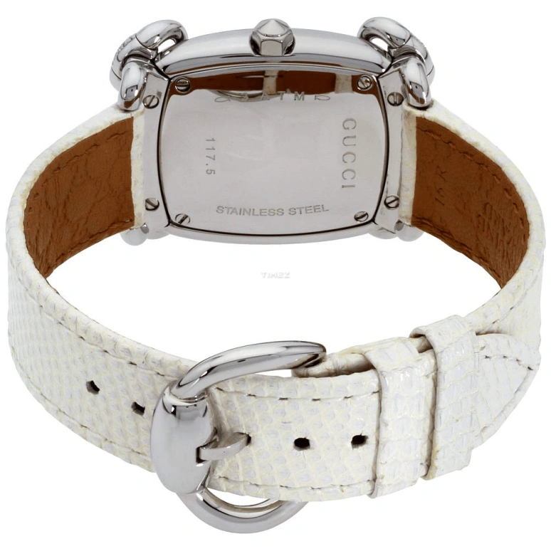 GUCCI,Horsebit 28x33mm,28x33mm,Stainless Steel,Silver,Quartz,Sapphire,Crystal Glass,Square,YA117506