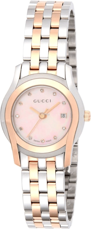 GUCCI,Gucci 26.70mm,26.70mm,Stainless Steel,Pink,Quartz,Day,Sapphire,YA055536