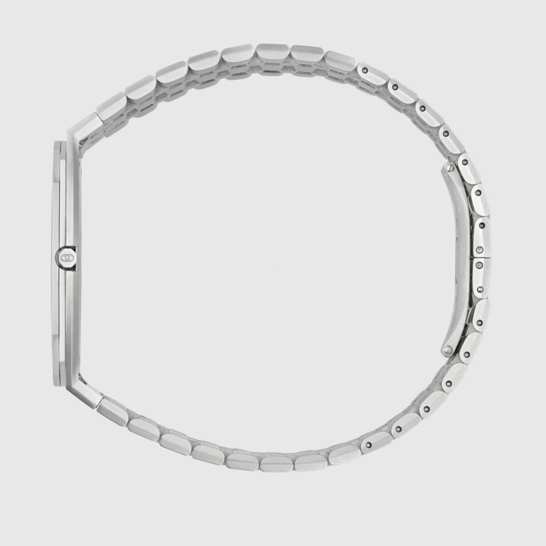 GUCCI,Gucci 25H 38mm,38mm,Stainless Steel,Silver,Quartz,Sapphire,Cushion,673804 I1600 1108