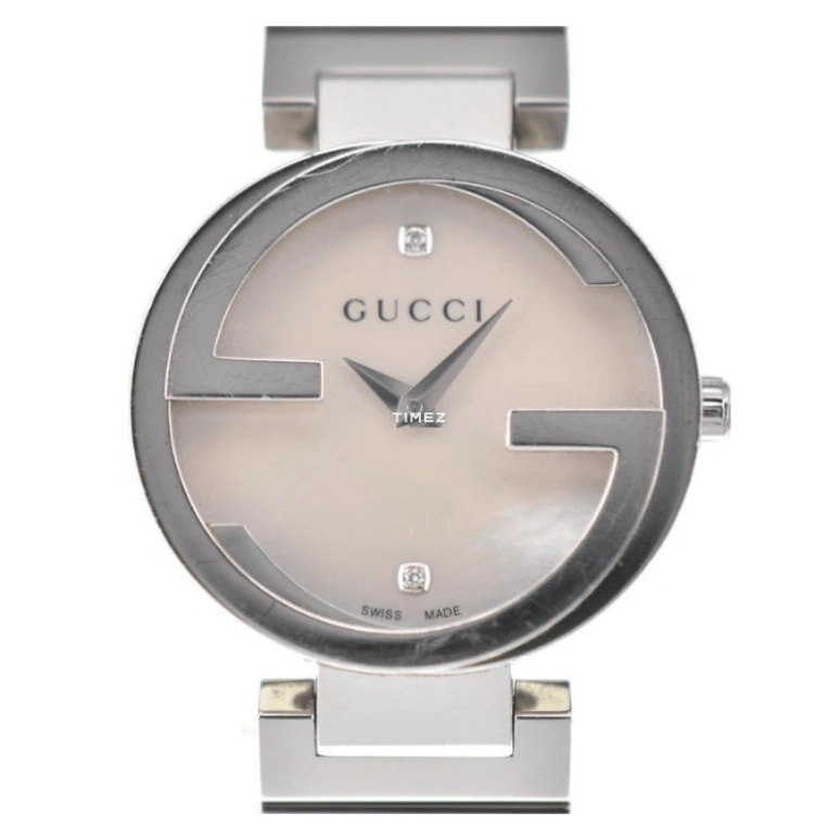 GUCCI,Interlocking 29mm,29mm,Stainless Steel,Pink,Quartz,Sapphire,Crystal Glass,Round,YA133505