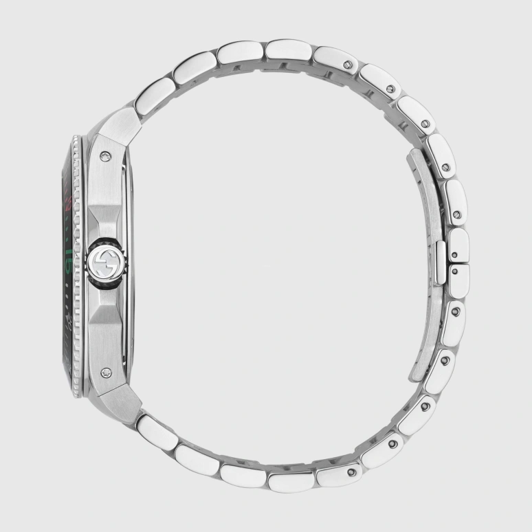 GUCCI,Gucci Dive 45mm,45mm,Stainless Steel,Black,Silver,Quartz,Day,Sapphire,Crystal Glass,559810 I1600 1402