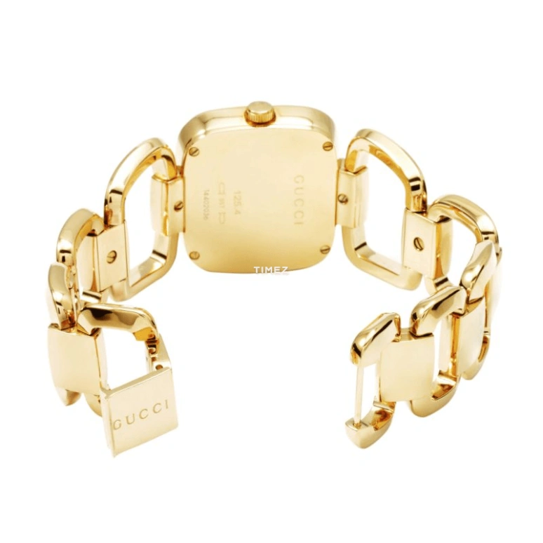 GUCCI,G-Gucci 32x30mm,32x30mm,Stainless Steel,Coffee,Brown,Quartz,Sapphire,Crystal Glass,Square,YA125408