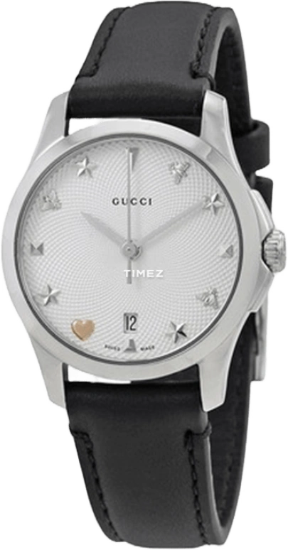 GUCCI,G-Timeless 27mm,27mm,Stainless Steel,Silver White,Hardlex,Closed,YA126574