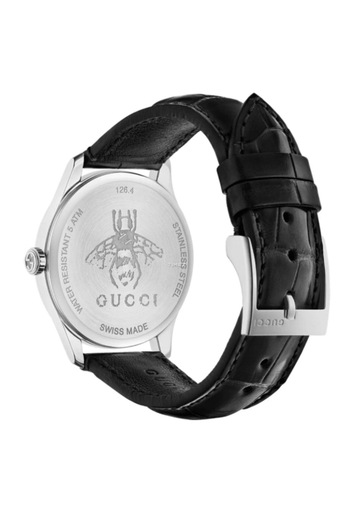 GUCCI,G-Timeless 36mm,36mm,Stainless Steel,Black,Quartz,Moonphase,Day,YA1264091