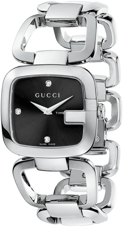 GUCCI,Gucci 32mm,32mm,Stainless Steel,Black,Quartz,Sapphire,Square,YA125406