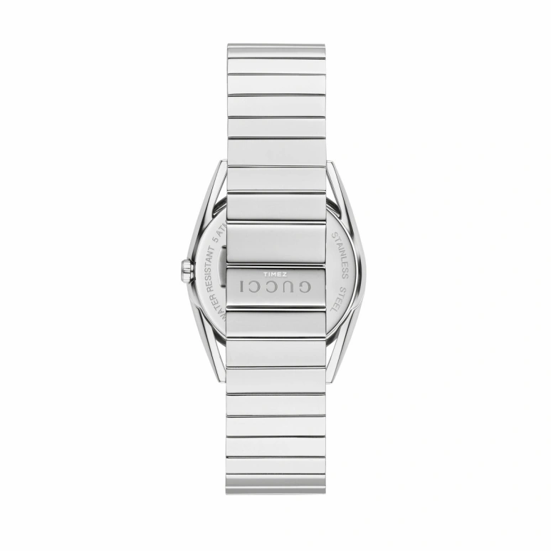 GUCCI,Horsebit 30mm,30mm,Stainless Steel,White,Quartz,Sapphire,Crystal Glass,Round,YA140505