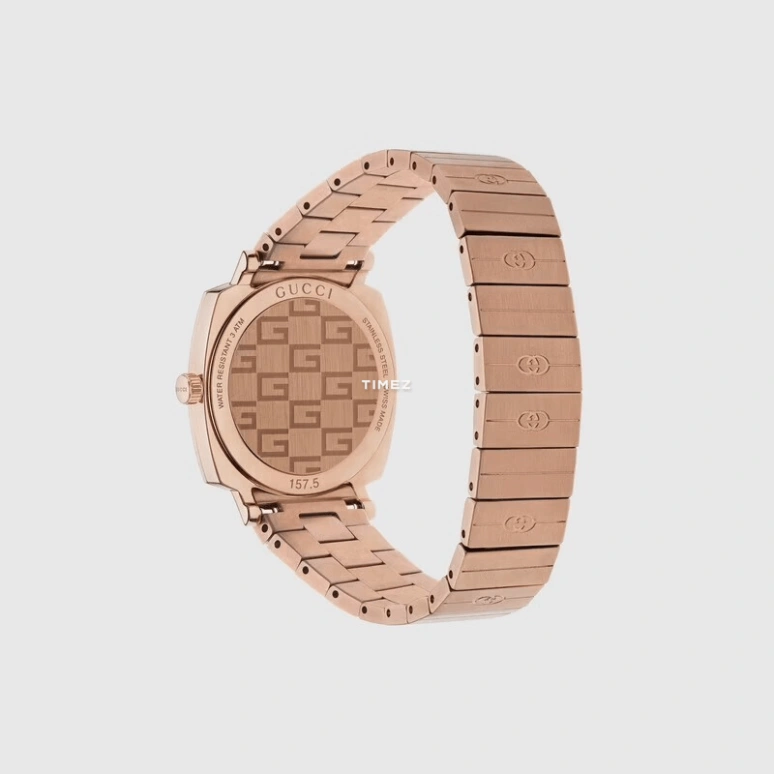 GUCCI,Grip 27mm,27mm,Stainless Steel,Antique Brass,Copper,Quartz,Sapphire,Other,YA157505